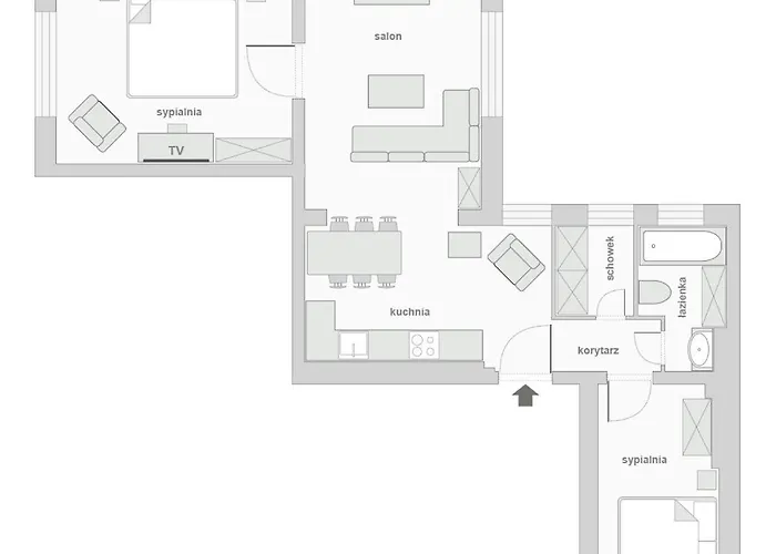 Sanhaus - Riviera - Z Dwoma Sypialniami, 100 Metrow Od Deptaka Lägenhet